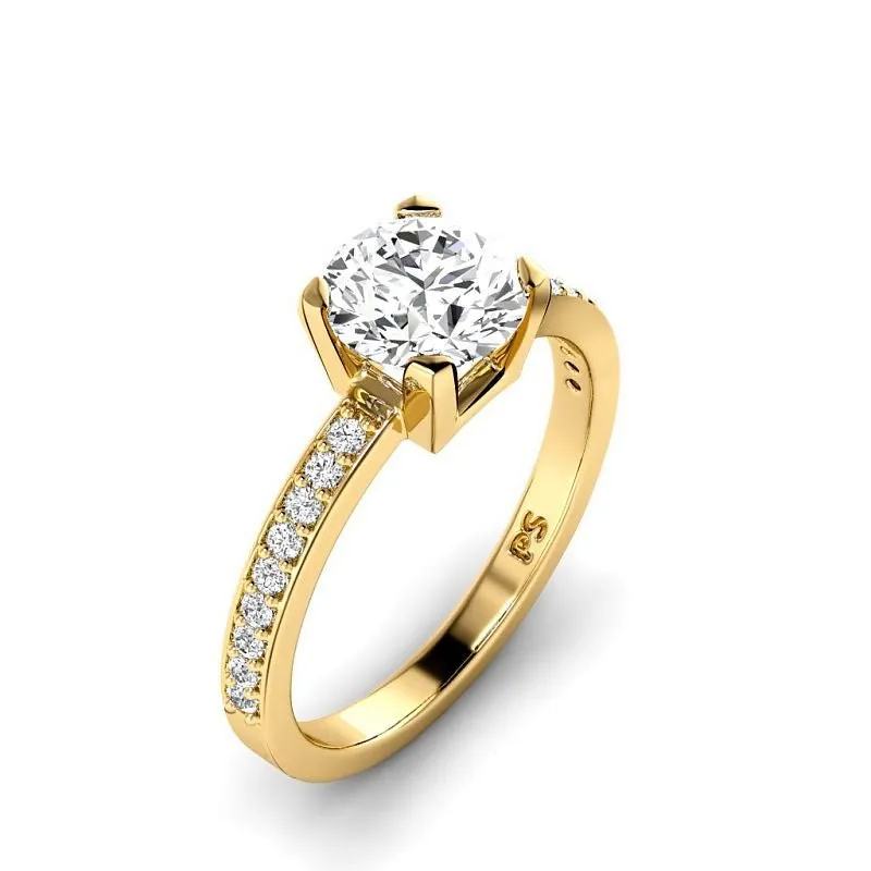 0.65-3.15 CT Round Cut Lab Grown Diamonds - Engagement Ring