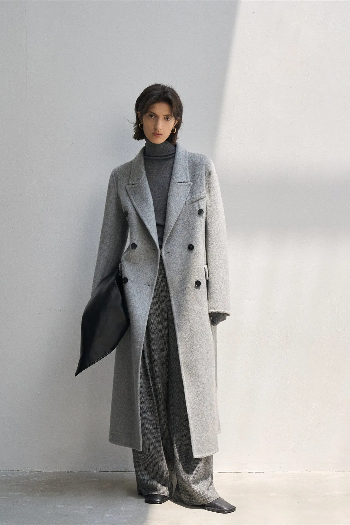 100% wool straight waisted silhouette versatile coat | 5 color