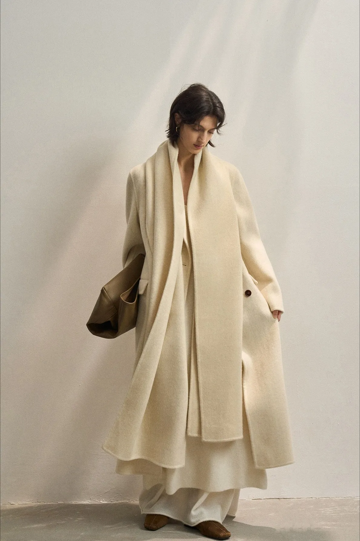 100% wool straight waisted silhouette versatile coat | 5 color