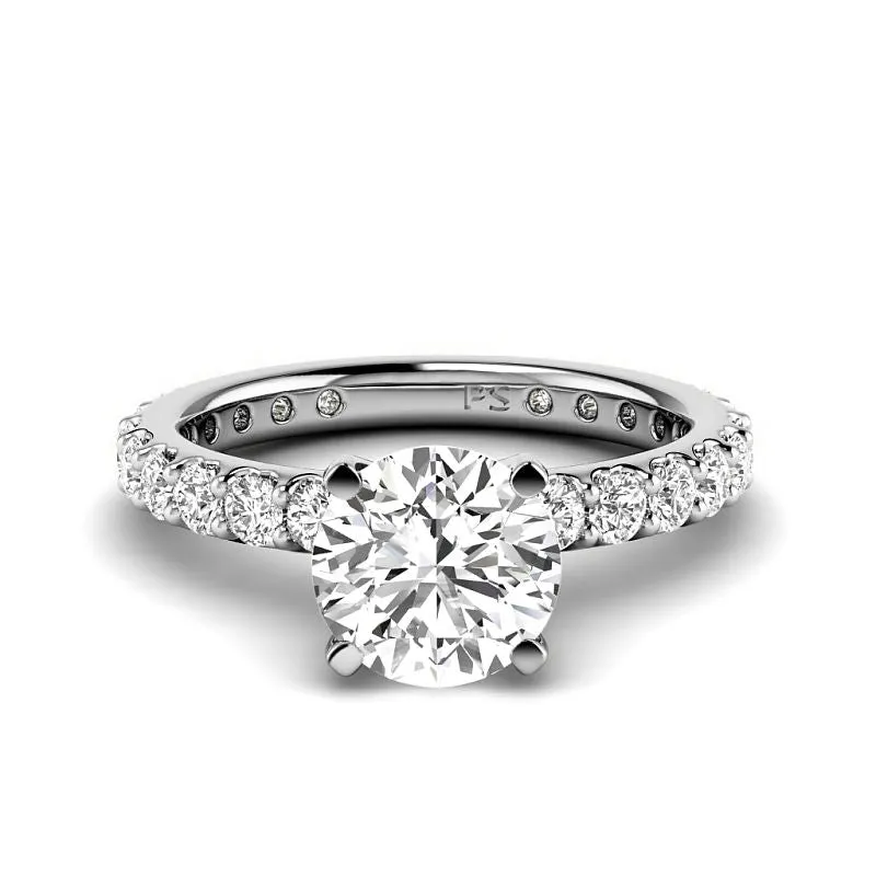 1.40-3.90 CT Round Cut Lab Grown Diamonds - Engagement Ring