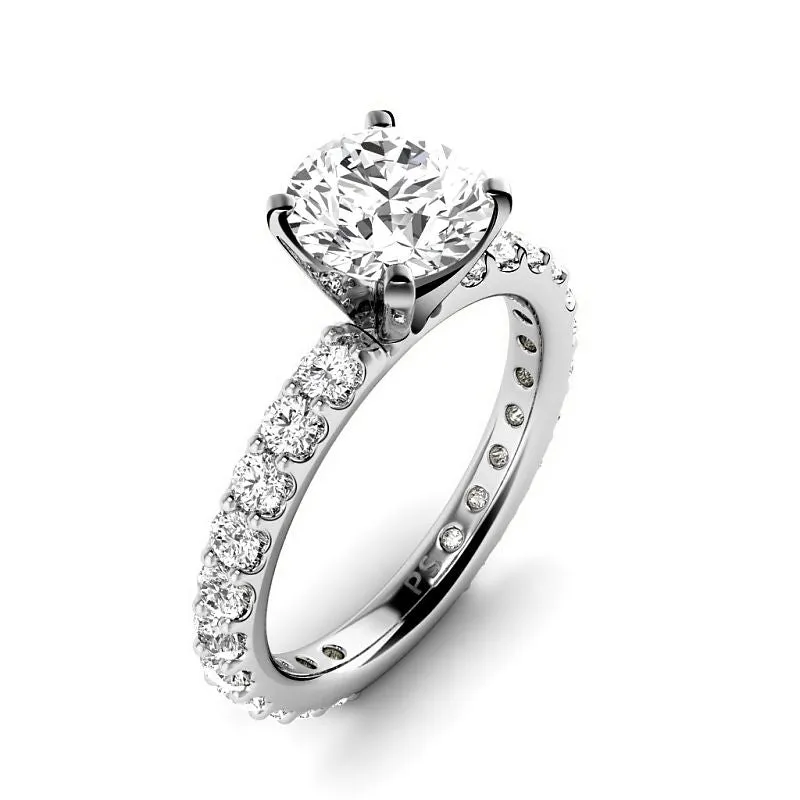 1.40-3.90 CT Round Cut Lab Grown Diamonds - Engagement Ring