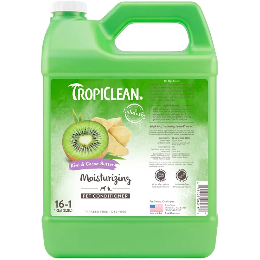 15% OFF: Tropiclean Moisturising Kiwi & Cocoa Butter Pet Conditioner