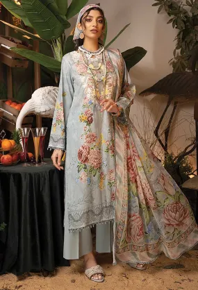 Adan's Libas Summer Fantasy Lawn Unstitched Pakistani Suit Blue