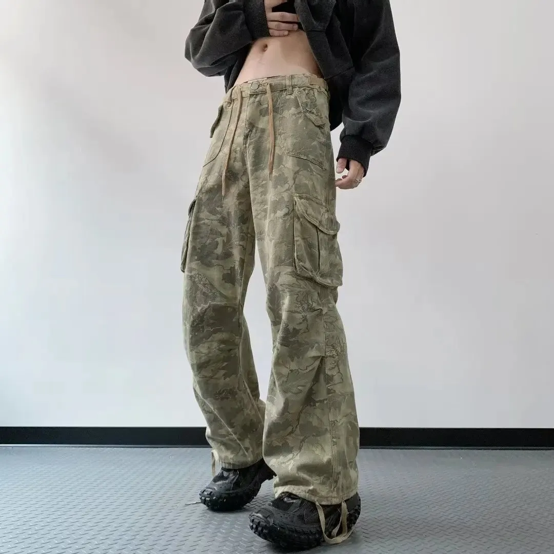 Aidase Cargo Pants Men Jogging Casual Pants Cotton Full Length Military Mens Streetwear Wide Leg Casual Pants Male Pantalones Hombre