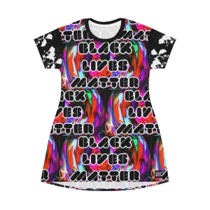 All Over Print T-Shirt Dress Black lives Matter