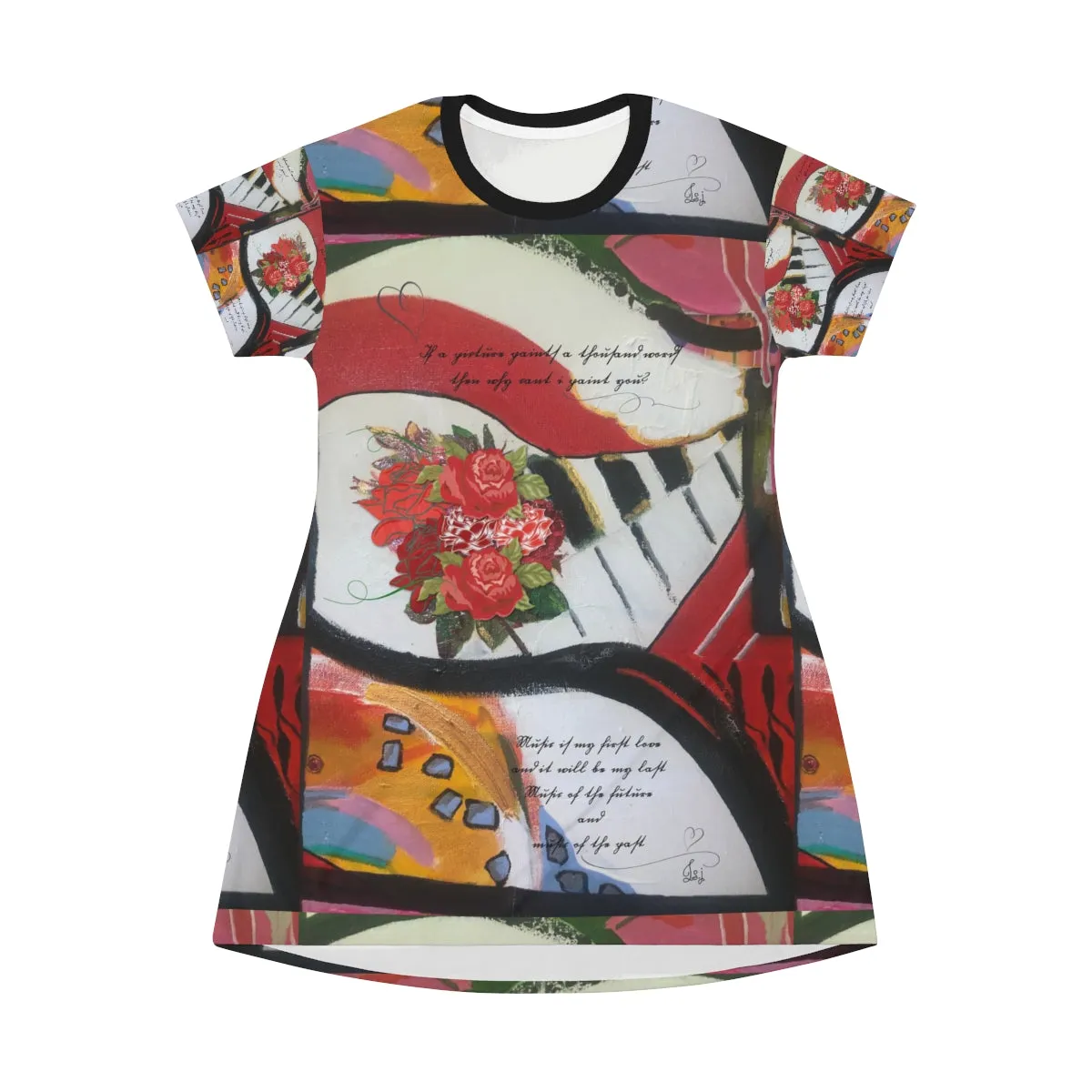 All Over Print T-Shirt Dress MUSIC & WORDS