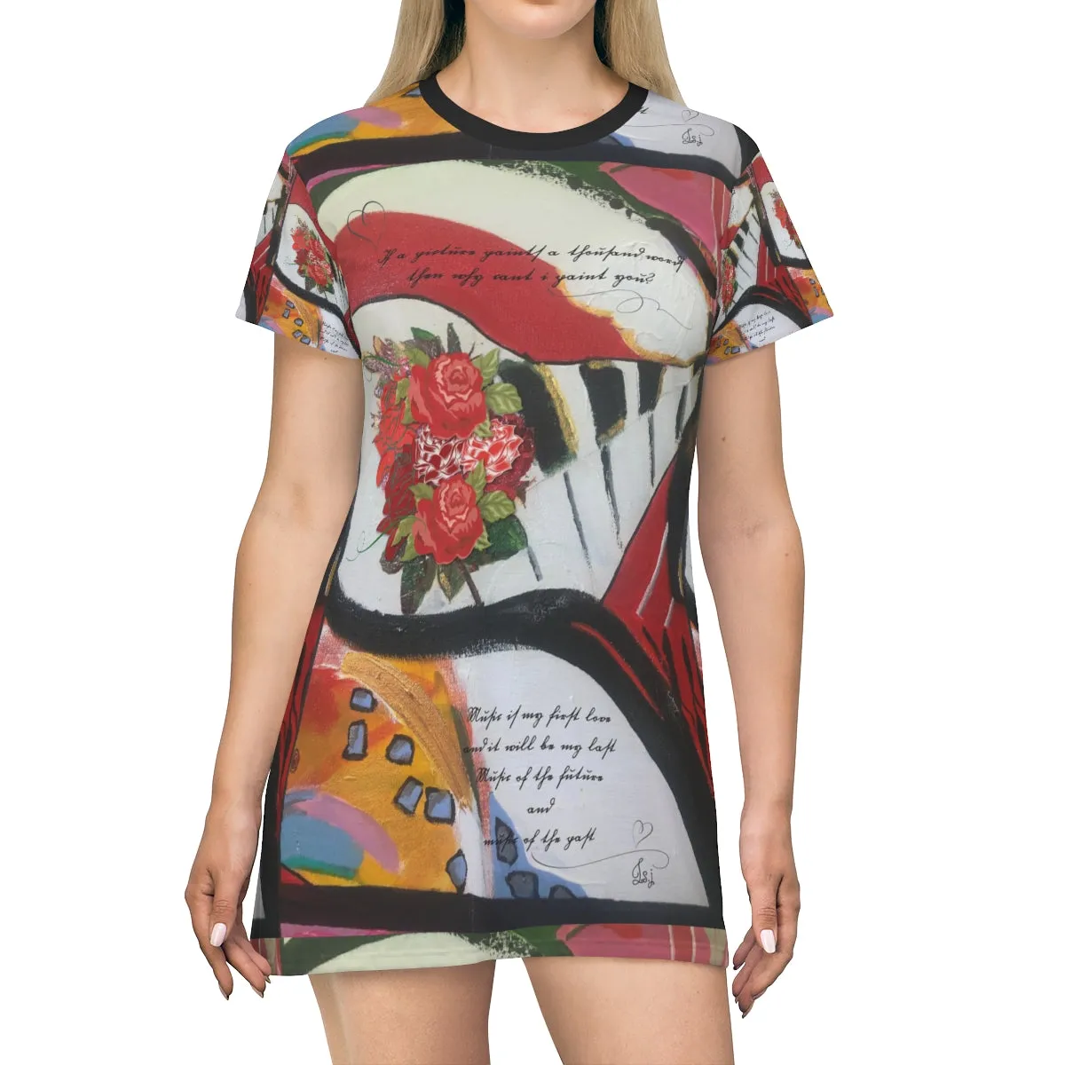 All Over Print T-Shirt Dress MUSIC & WORDS