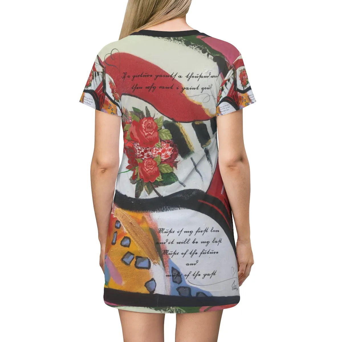 All Over Print T-Shirt Dress MUSIC & WORDS