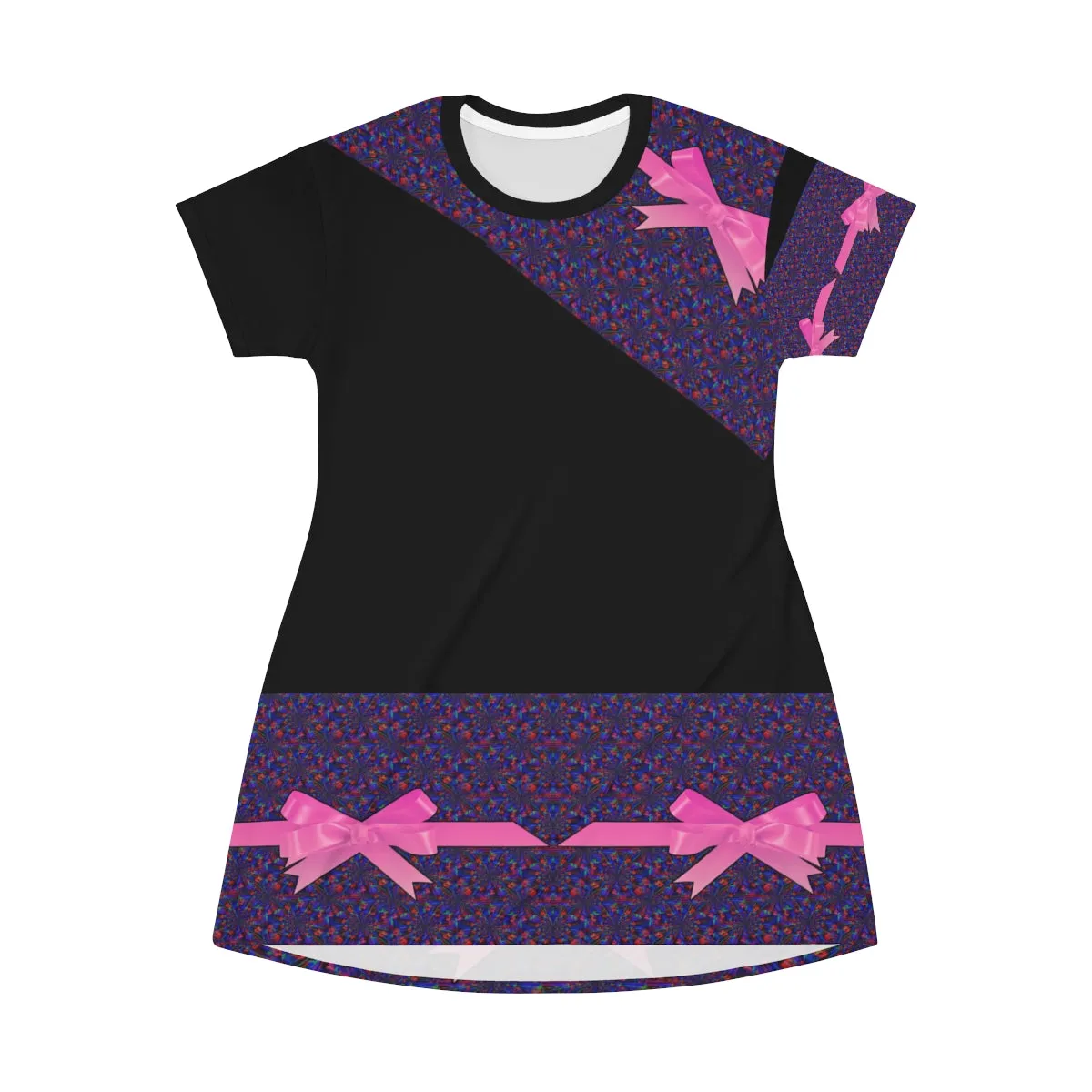 All Over Print T-Shirt Dress RIBBONS