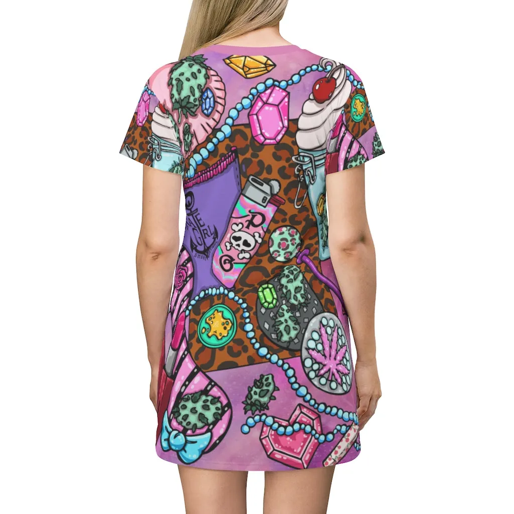 All Over Print T-Shirt Dress