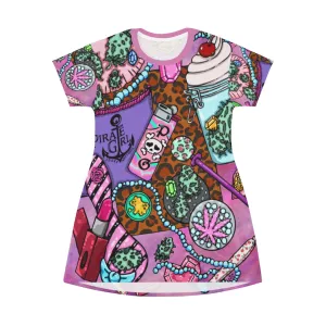 All Over Print T-Shirt Dress