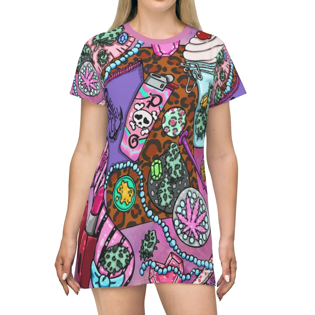 All Over Print T-Shirt Dress