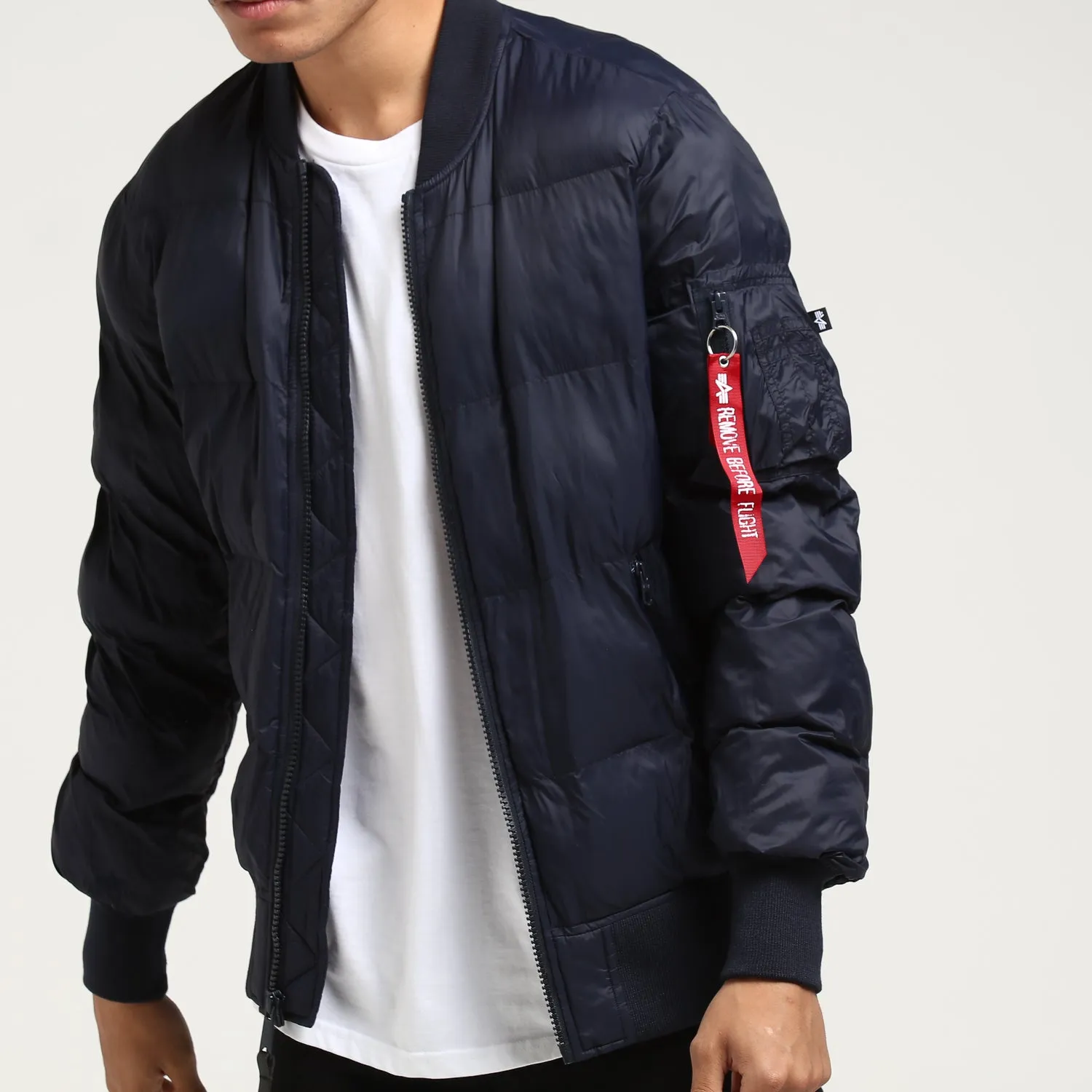 Alpha Industries MA-1 Echo Flight Puffer Jacket Blue