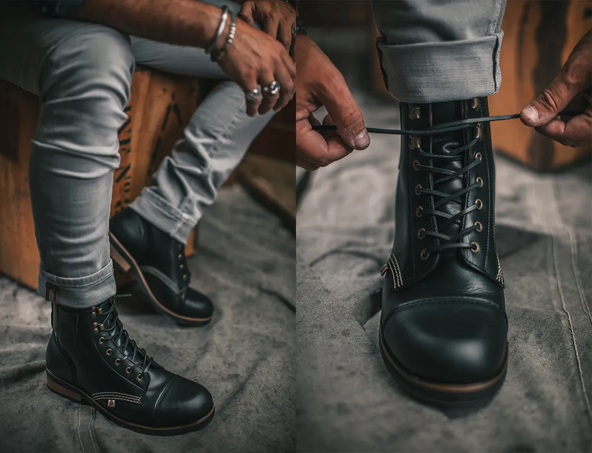 &SONS The Drover Boot Black