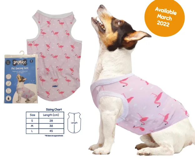 Animate - Pet Cooling Vest - Fish - Small - 28cm (Chest: 44cm, Neck: 29cm)