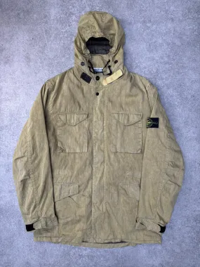 A/W 2005 Stone Island Green Felt Interior Hooded Parka Jacket