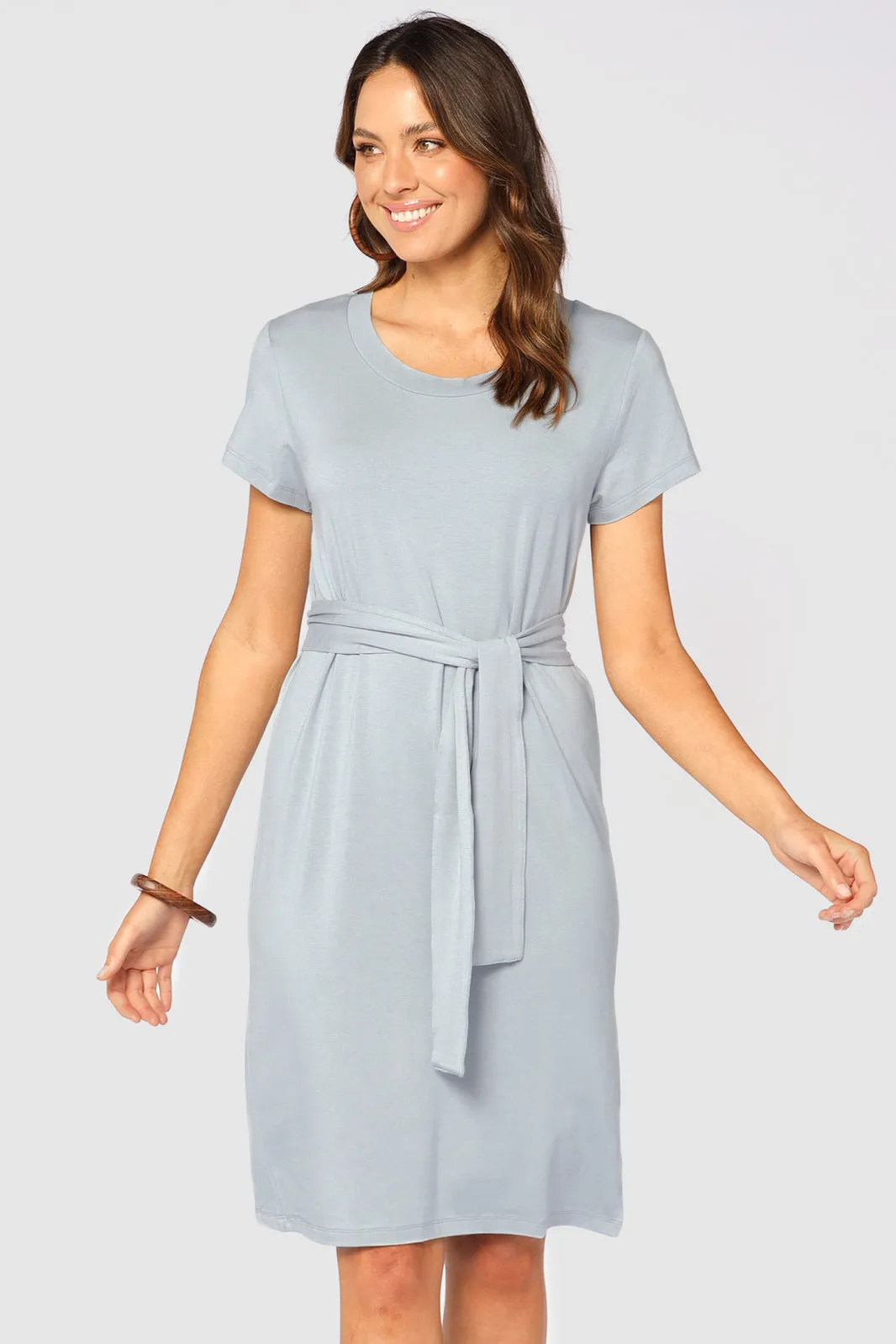 Bamboo T-Shirt Dress - Blue Haze