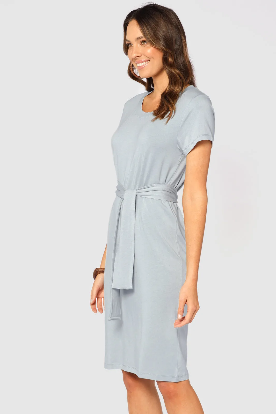 Bamboo T-Shirt Dress - Blue Haze