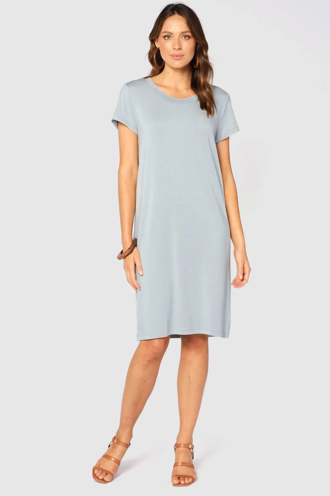 Bamboo T-Shirt Dress - Blue Haze