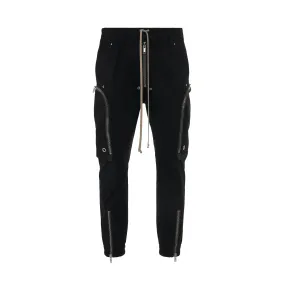 Bauhaus Cargo Pants with Zips in Black