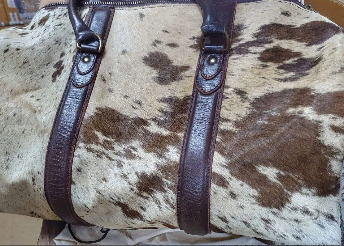 Beckwith Cowhide Duffle Travel Bag