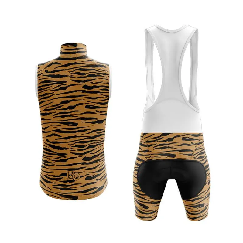 Beige Tiger Print Club Cycling Kit