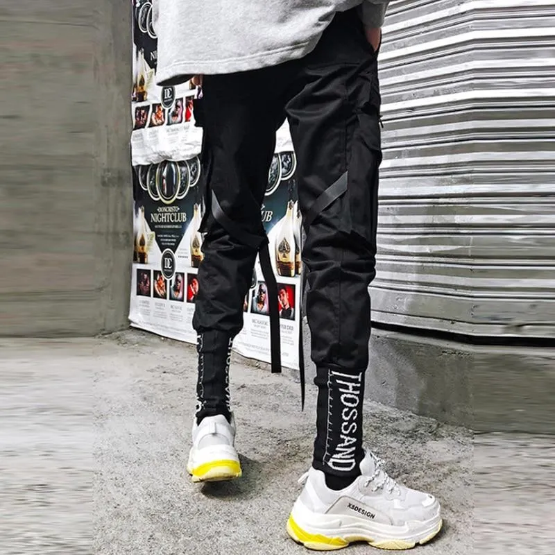 Black Harem Cargos w/ Cuffed Ankle