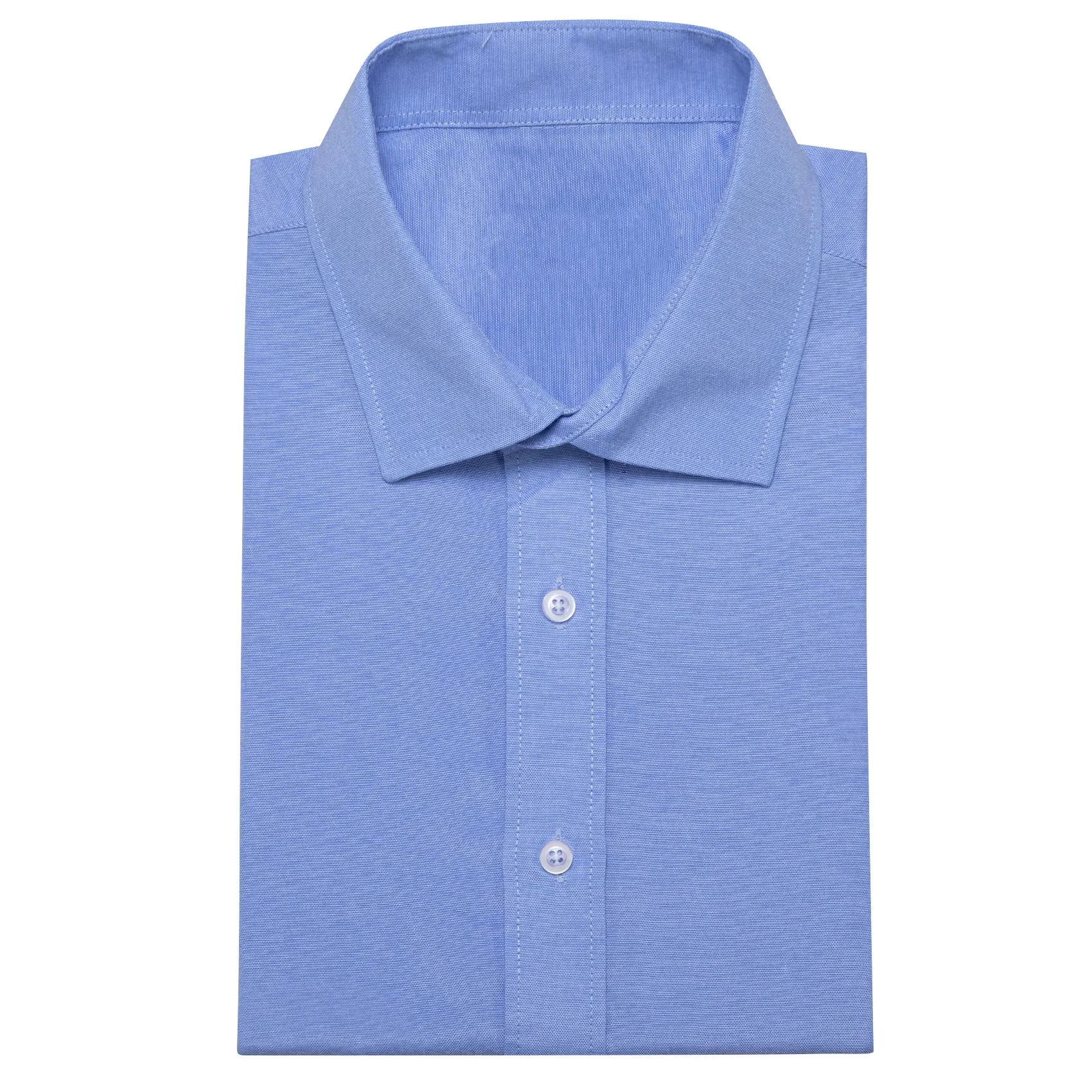 Blue Solid Men's Long Sleeve Casual Shirt