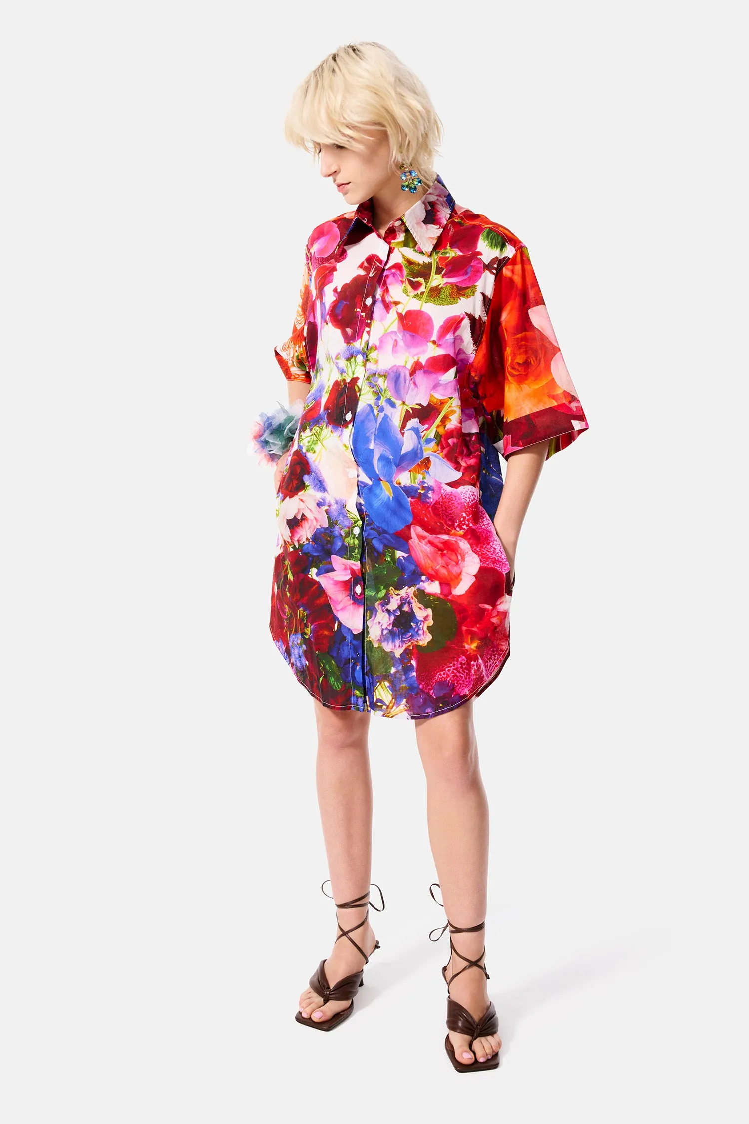 bouquet shirt dress