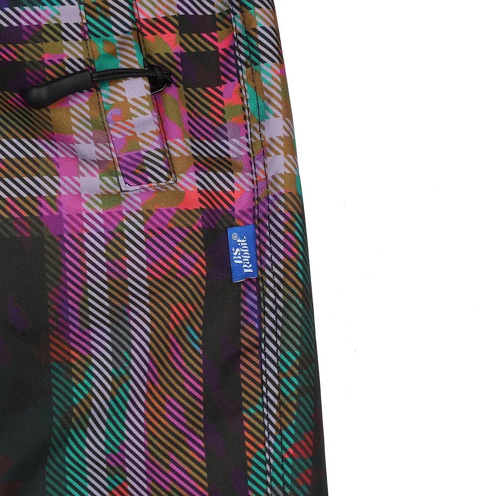 BSR POT-X REFLECTIVE JOGGER PANTS PURPLE CHECK