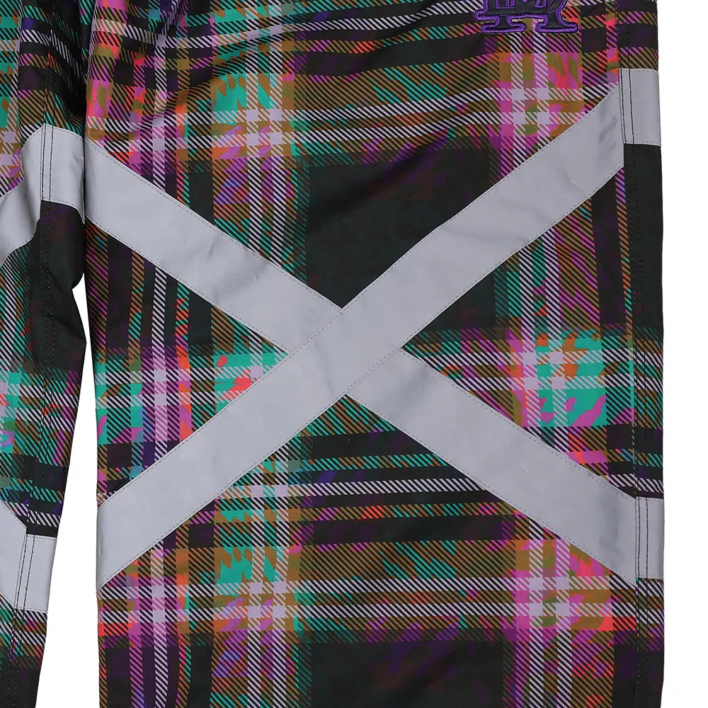 BSR POT-X REFLECTIVE JOGGER PANTS PURPLE CHECK