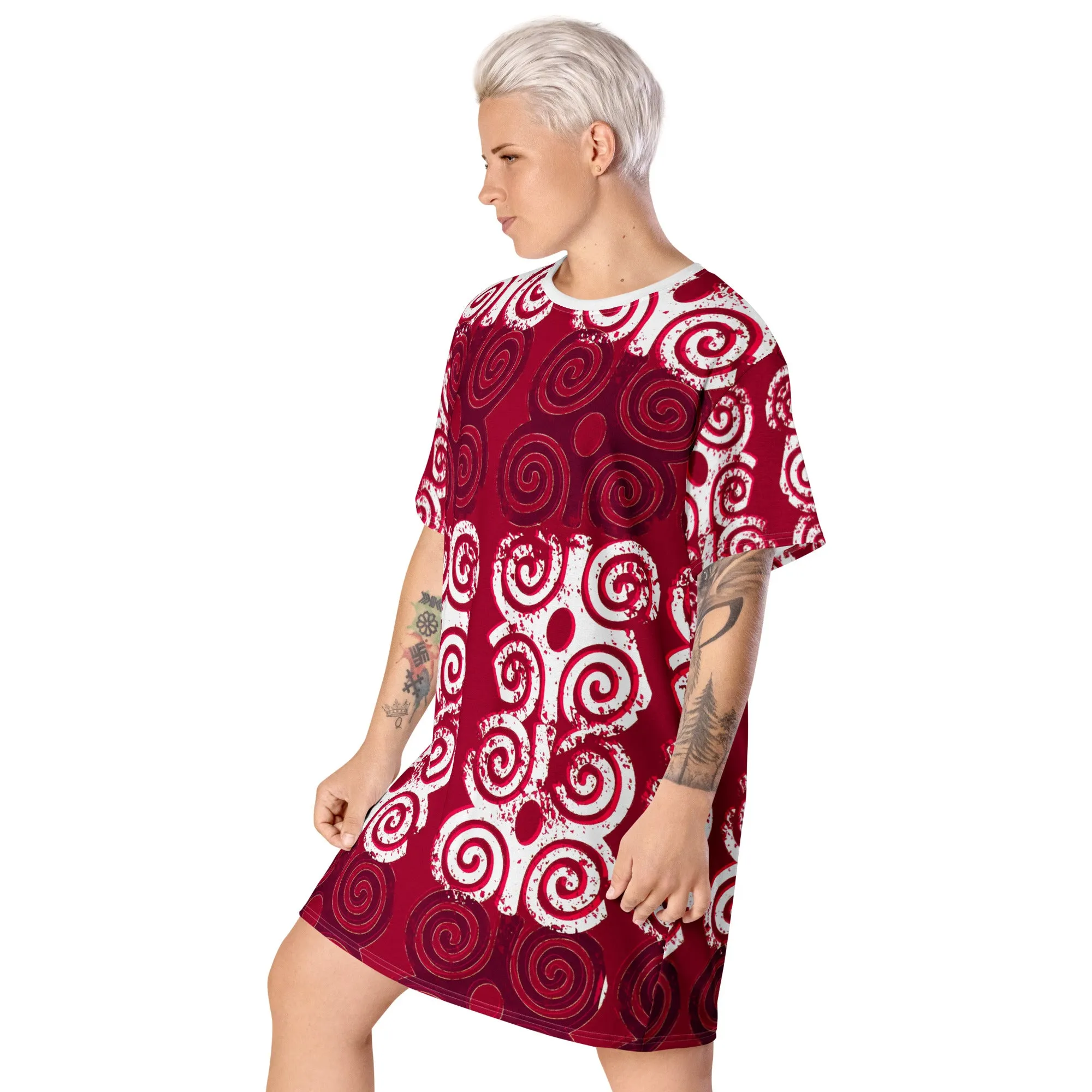 Bubalapa Spiral Batik T-shirt dress