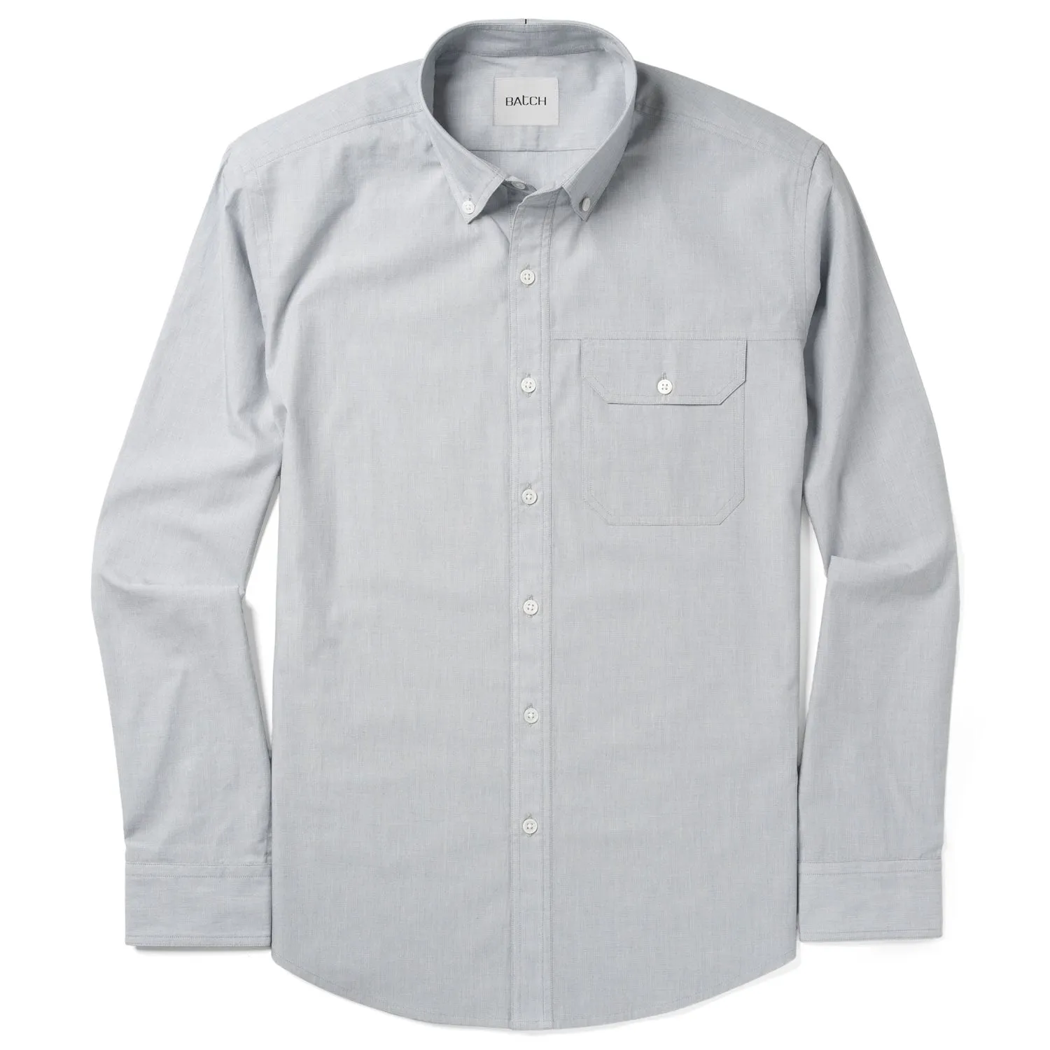 Builder Casual Shirt – Aluminum Gray Cotton End-on-end