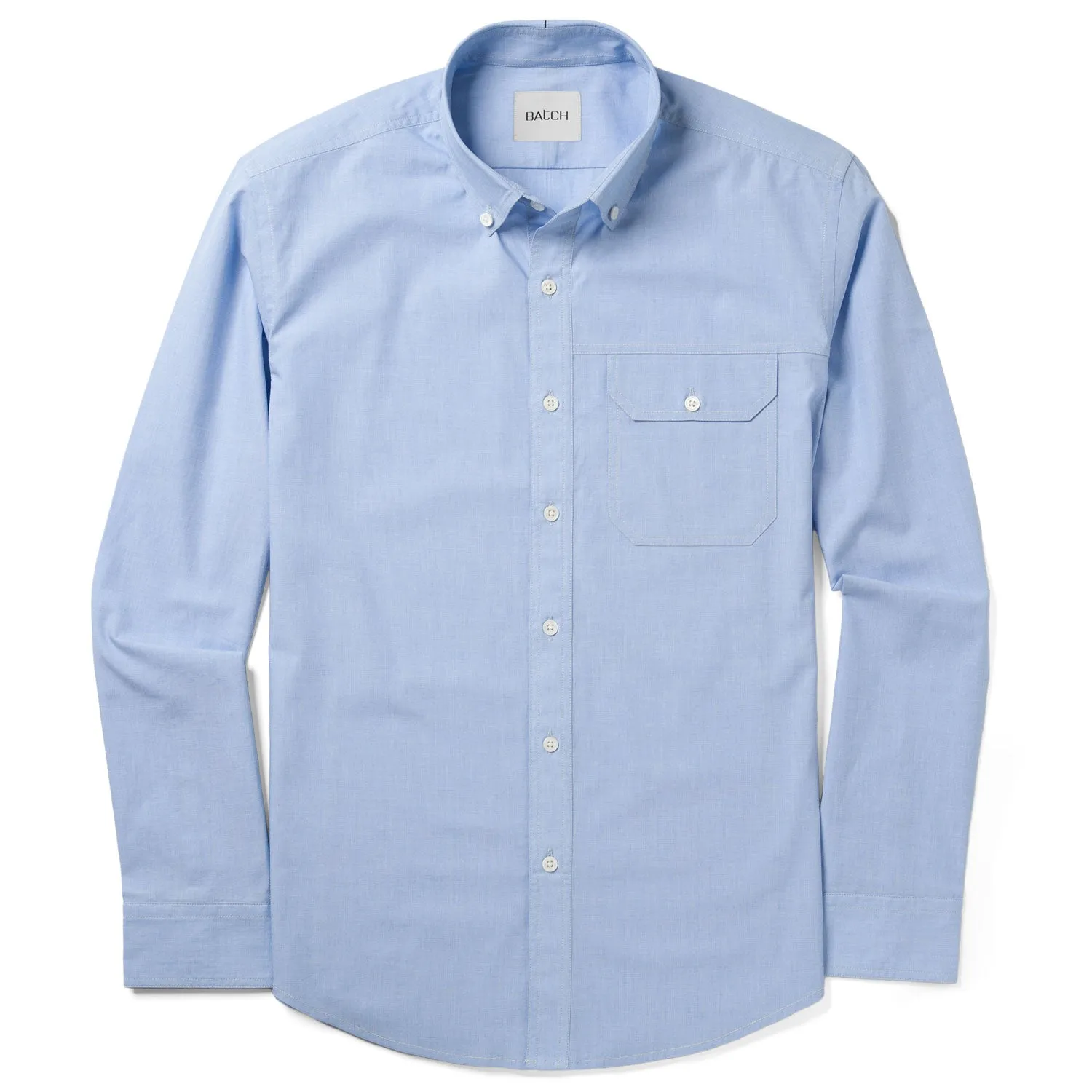 Builder Casual Shirt – Clean Blue Cotton End-on-end