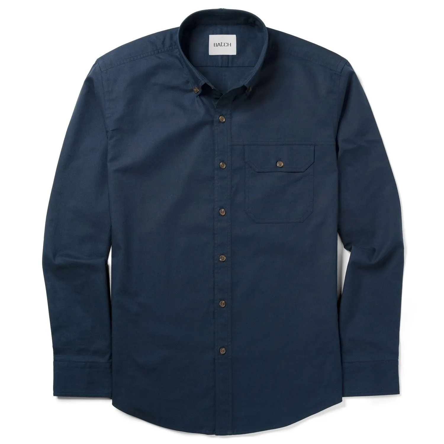 Builder Casual Shirt – Navy Blue Cotton Oxford