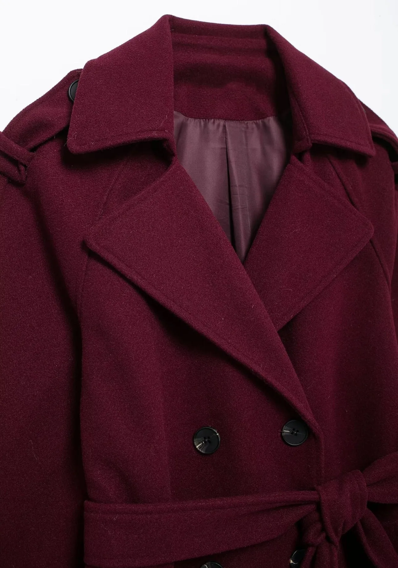 Burgandy luxury medí coat