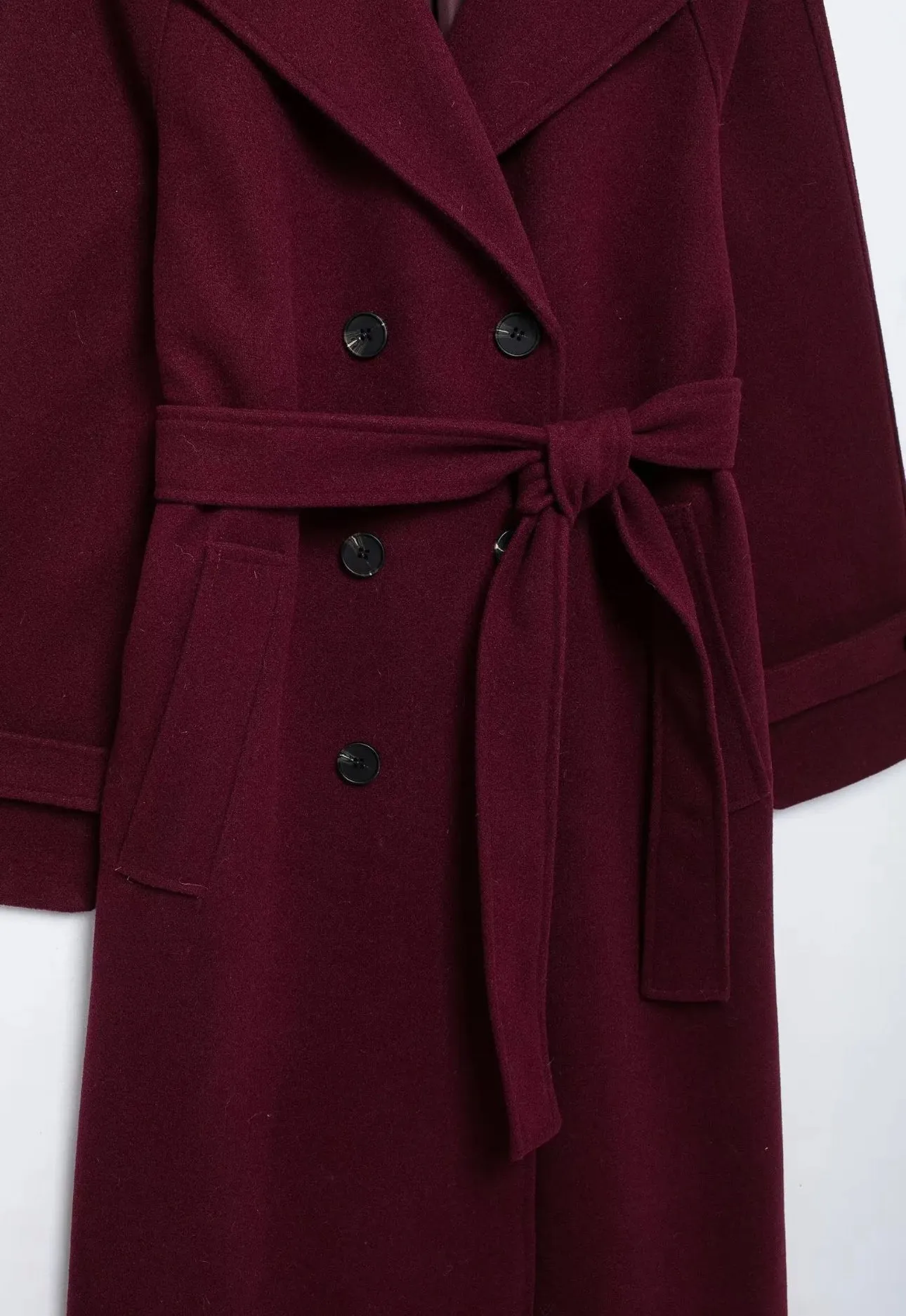 Burgandy luxury medí coat