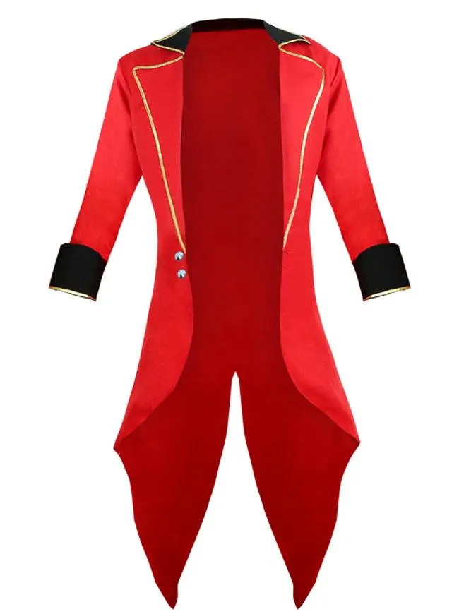 Burlesque Men's Red Ringmaster Tailcoat Jacket