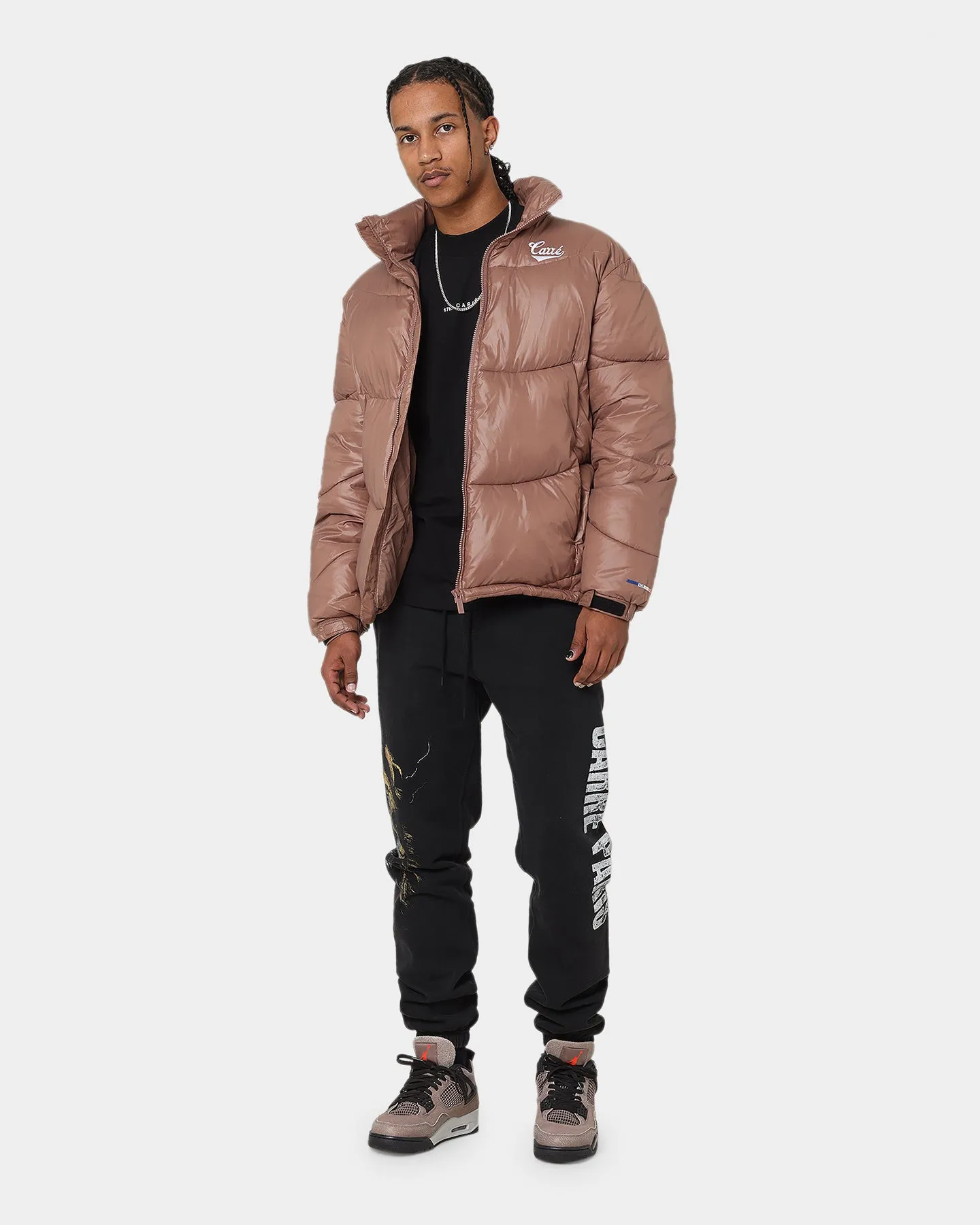 Carré Wave Puffer Jacket Brown