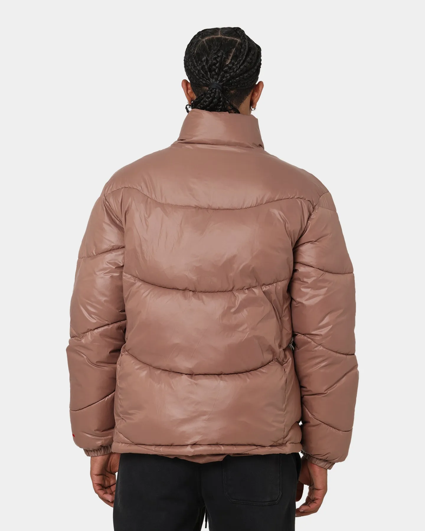 Carré Wave Puffer Jacket Brown