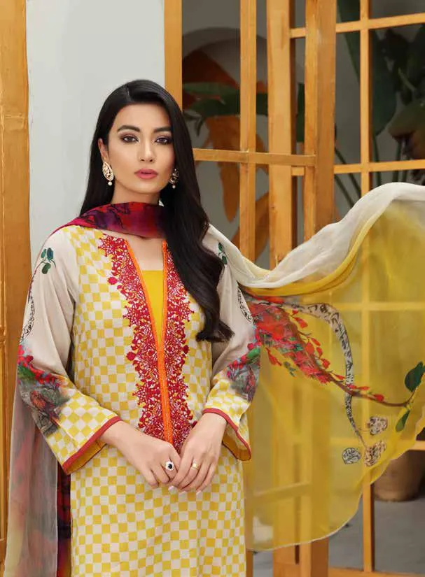 Charizma Infinity Edition 3 · Embroidered Lawn With Chiffon Dupatta – CIN-15A