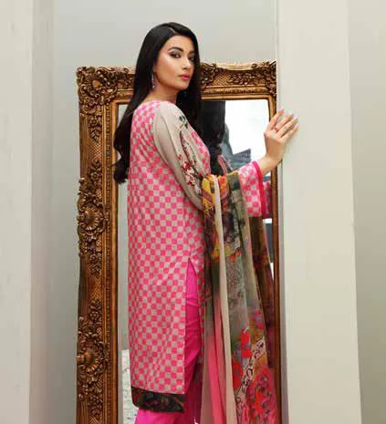 Charizma Infinity Edition 3 · Embroidered Lawn With Chiffon Dupatta – CIN-15B