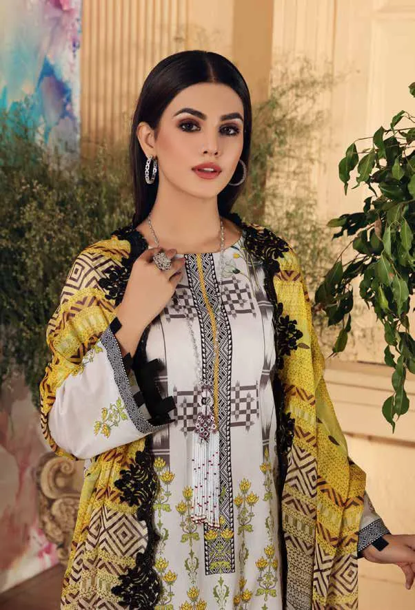 Charizma Infinity Edition 3 · Embroidered Lawn With Chiffon Dupatta – CIN-16