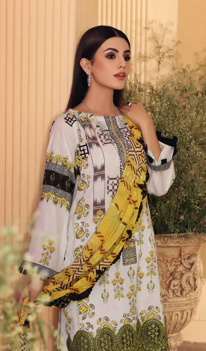 Charizma Infinity Edition 3 · Embroidered Lawn With Chiffon Dupatta – CIN-16