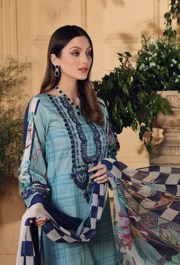 Charizma Infinity Edition 3 · Embroidered Lawn With Chiffon Dupatta – CIN-18B