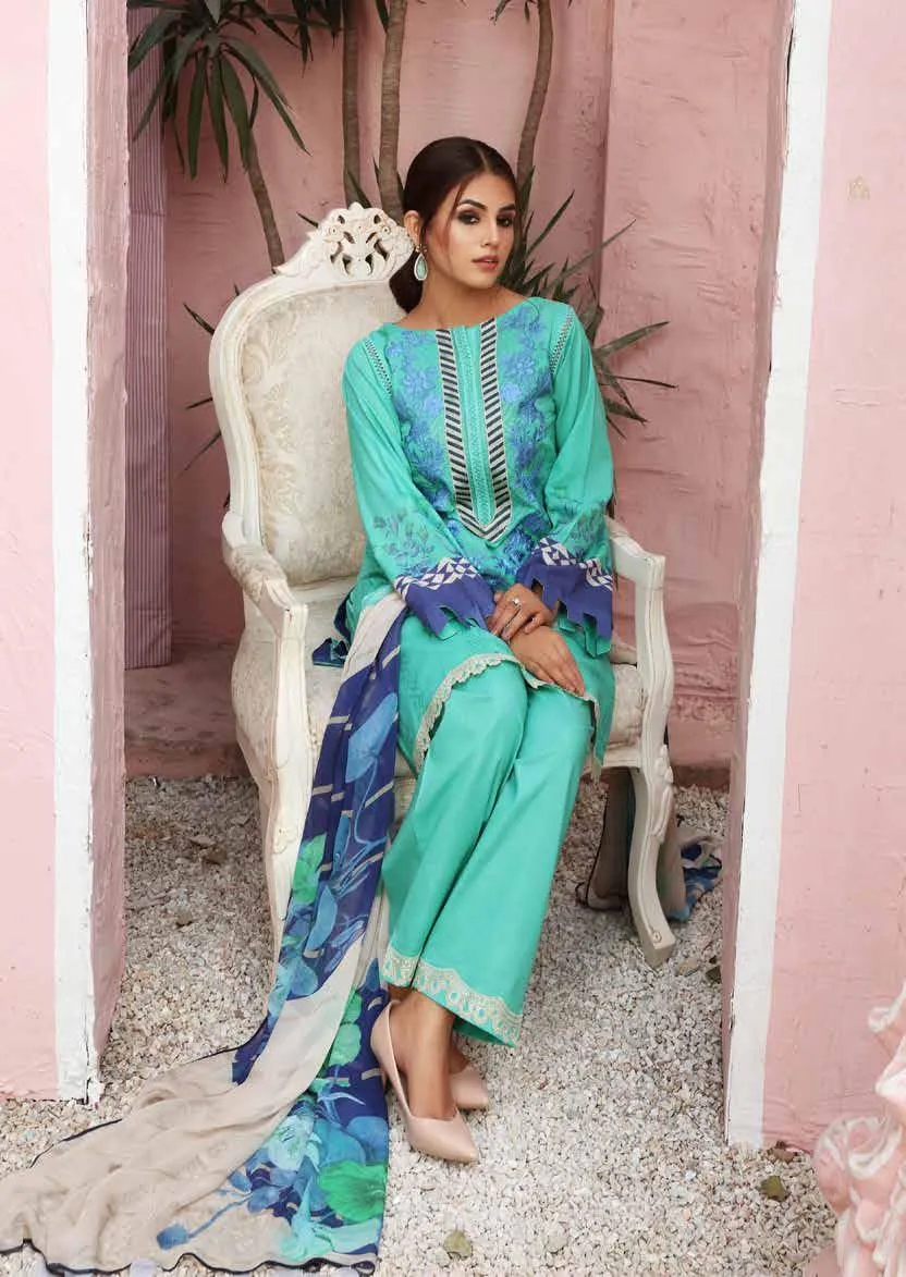 Charizma Infinity Edition 3 · Embroidered Lawn With Chiffon Dupatta – CIN-19B