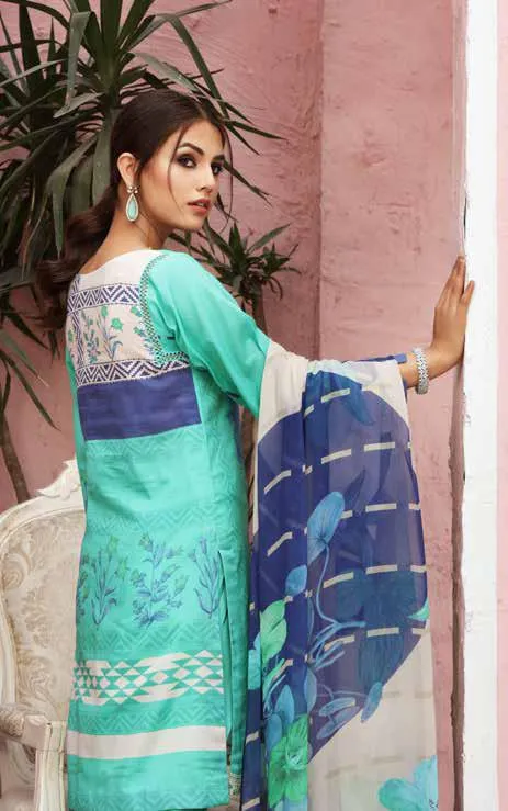 Charizma Infinity Edition 3 · Embroidered Lawn With Chiffon Dupatta – CIN-19B