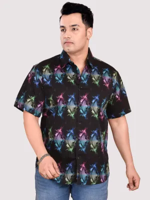 Chevron Striped Digital Printed Shirt Men's Plus Size