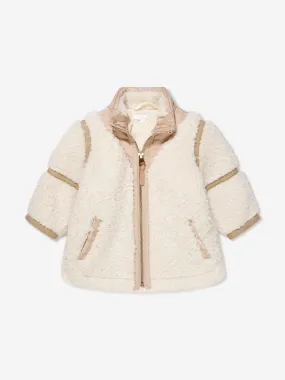 Chloé Baby Girls Sherpa Coat in Ivory