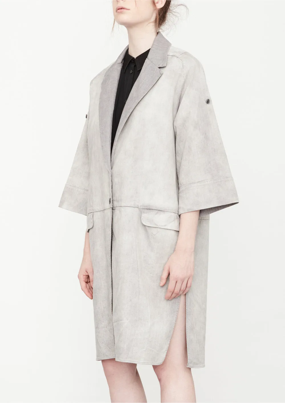 COAT - DENIM light grey washed